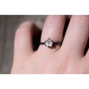 Simple Engagement Ring, unqique engagement ring, Raw Gemstone Jewelry